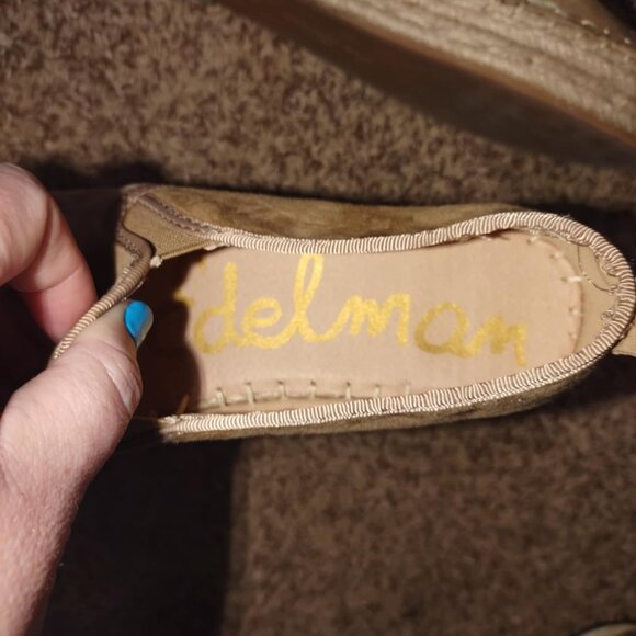 Sam Edelman Women's Taupe Tan Suede Platform Espadrilles Boho vibes SlipOn Flats - Picture 3 of 9